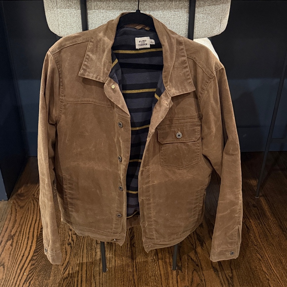 Flint & Tinder Waxed Canvas Trucker Jacket SZL